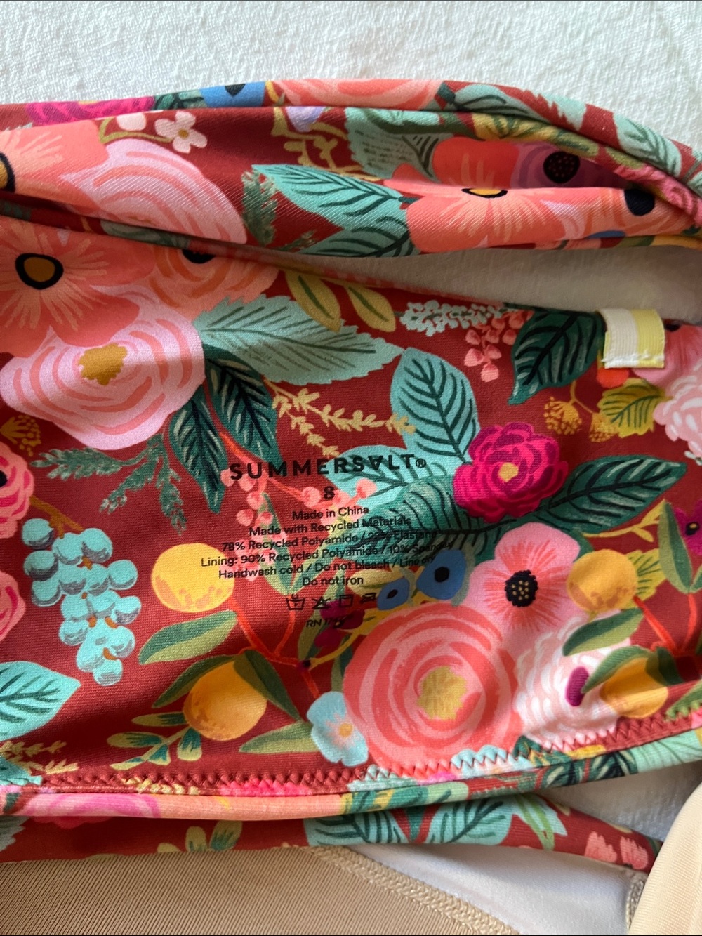 summersalt x rifle paper co One-Shoulder Bikini Set - Picture 6 of 8